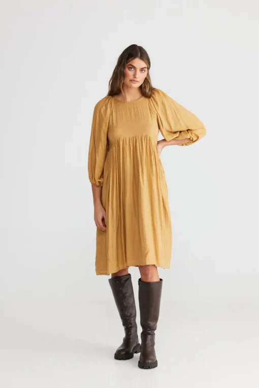 Shanty - Angel Wings Dress - Saffron Silk Womens Fashion