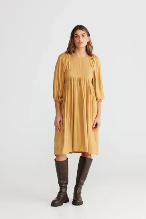 Shanty - Angel Wings Dress - Saffron Silk Womens Fashion