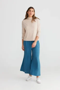 Shanty - Giorgio Long Sleeve Tee - Natural - Womens Fashion