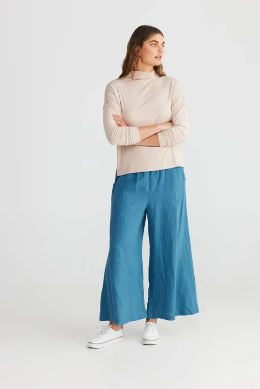 Shanty - Giorgio Long Sleeve Tee - Natural - Womens Fashion