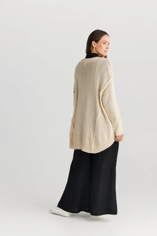 Shanty - Kasbah Long Sleeve Top - Ecru - Womens Fashion