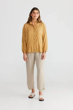 Shanty - Milano Shirt - Saffron Silk - Womens Clothing