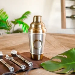 Steel and Antique Brass Shaker