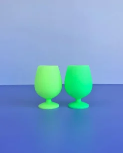 Stemm | Gerbera + Leaf | Wine Glass
