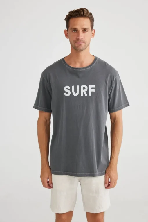 SURF TEE - CHARCOAL