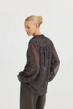 Sylvie Shirt | Black Taupe Spot