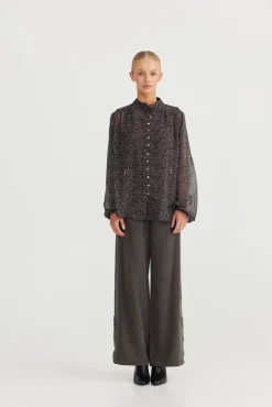 Sylvie Shirt | Black Taupe Spot