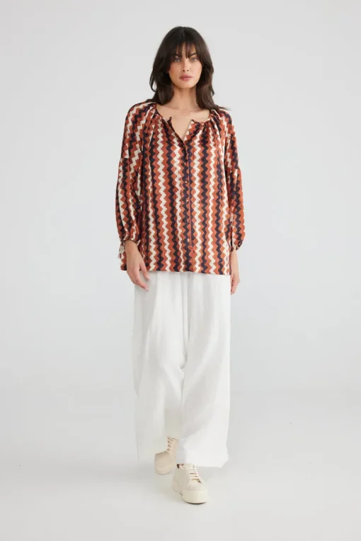 Talisman - Aquarius Top - Aztec - Womens Fashion