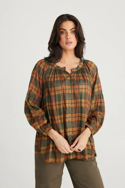 Talisman - Aquarius Top - Highlands Check - Womens Fashion