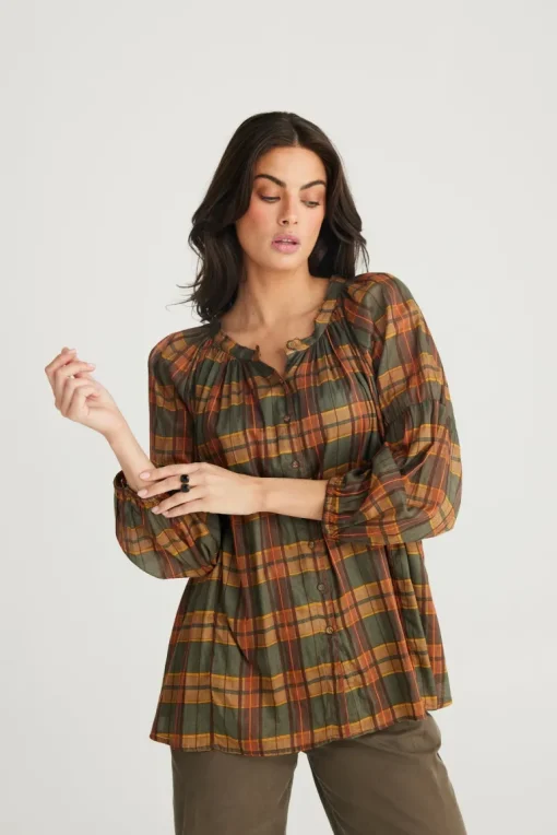 Talisman - Aquarius Top - Highlands Check - Womens Fashion