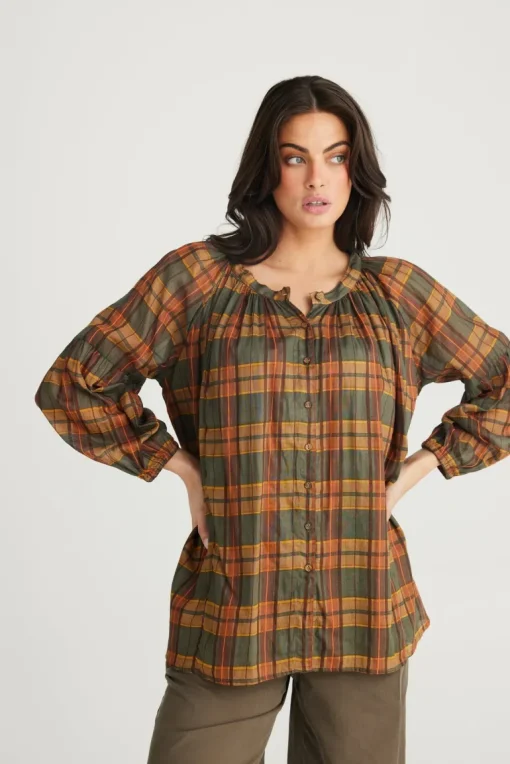 Talisman - Aquarius Top - Highlands Check - Womens Fashion