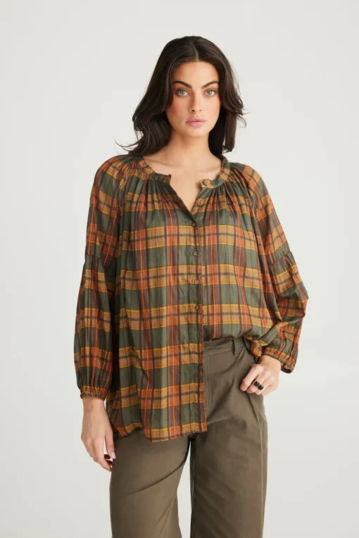 Talisman - Aquarius Top - Highlands Check - Womens Fashion
