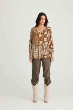 Talisman - Aquarius Top - Paisley Gardens - Womens Fashion