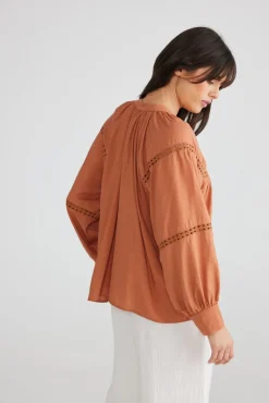 Talisman - Fortress Blouse - Caramel - Womens Fashion