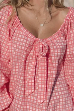 The Freddi Dress | Gingham 'watermelon'