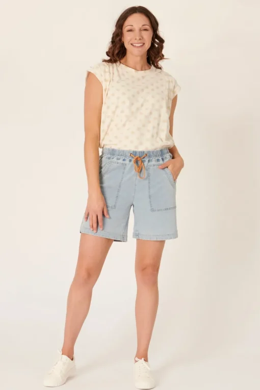 The LABoratory - Beach Shorts - Light Blue - Womens Fashion