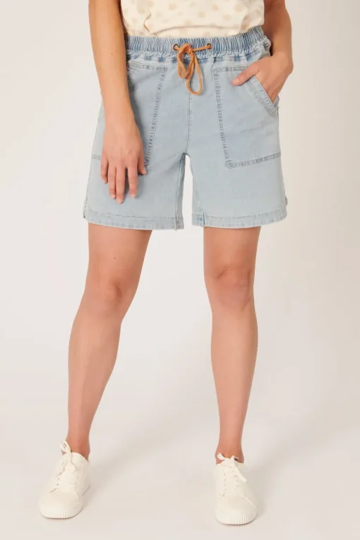 The LABoratory - Beach Shorts - Light Blue - Womens Fashion