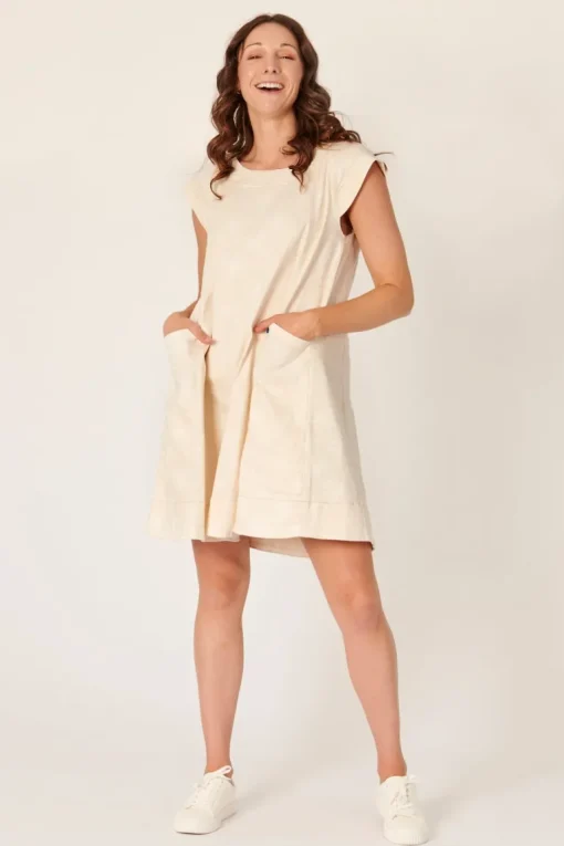 The LABoratory - Pleat Detail - Dress - Dove Floral - Womens Fashion