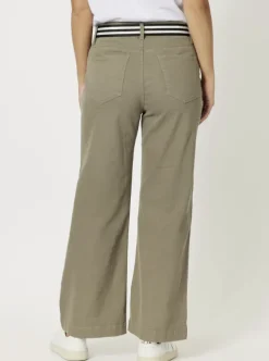 Threadz - Georgia Wide Leg Jean - Khaki - Womens Fashion