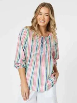 Threadz - Stripe Tunic - Multi - Womens Fashion