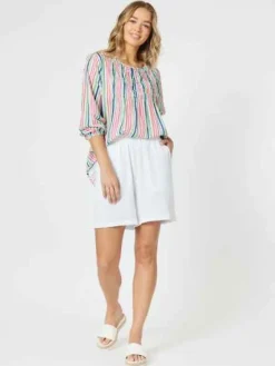 Threadz - Stripe Tunic - Multi - Womens Fashion