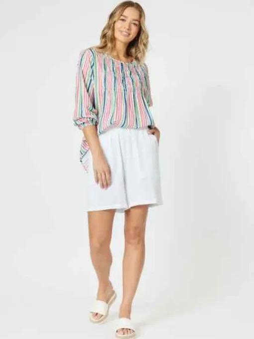 Threadz - Stripe Tunic - Multi - Womens Fashion