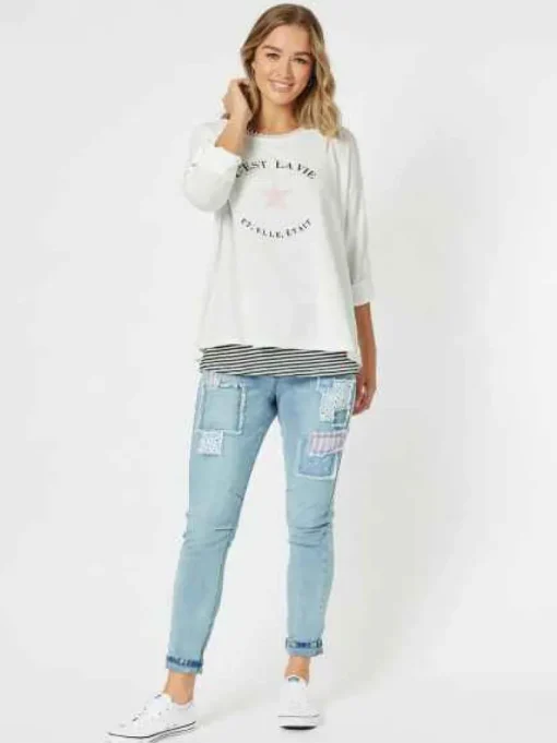 Threadz - Taylor Patch High Rise Skinny Leg Jeans - Denim - Womens Fashion