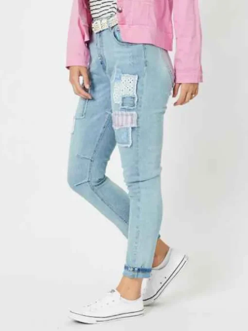 Threadz - Taylor Patch High Rise Skinny Leg Jeans - Denim - Womens Fashion