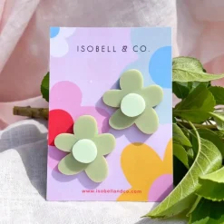 WILDBERRY STATEMENT STUDS - Eucalyptus and Key Lime