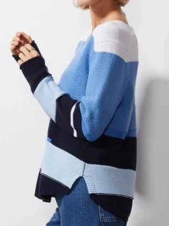 Zaket & Plover - Chunky Cotton V Knit - White - Womens Fashion
