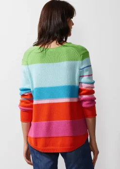Zaket & Plover - Chunky Cotton V Knit - Lime - Womens Fashion