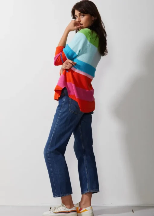 Zaket & Plover - Chunky Cotton V Knit - Lime - Womens Fashion
