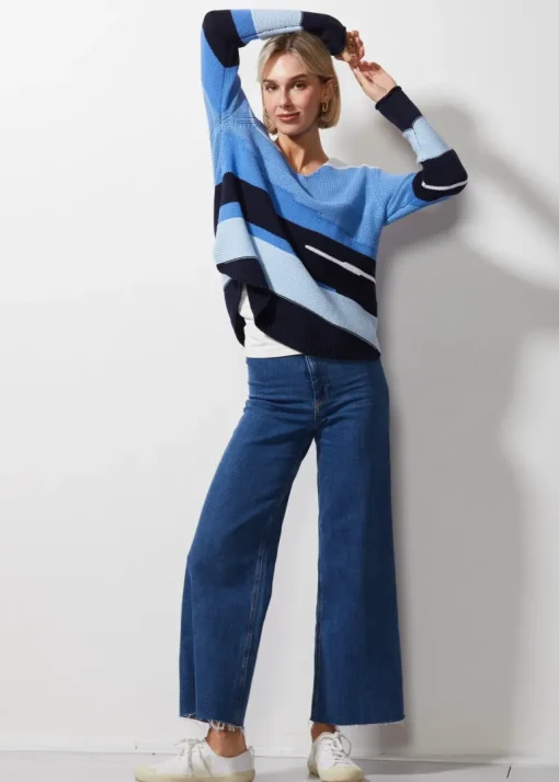 Zaket & Plover - Chunky Cotton V Knit - White - Womens Fashion