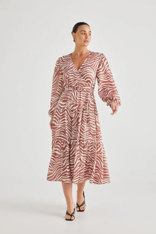 Zion Dress | Tan Zebra